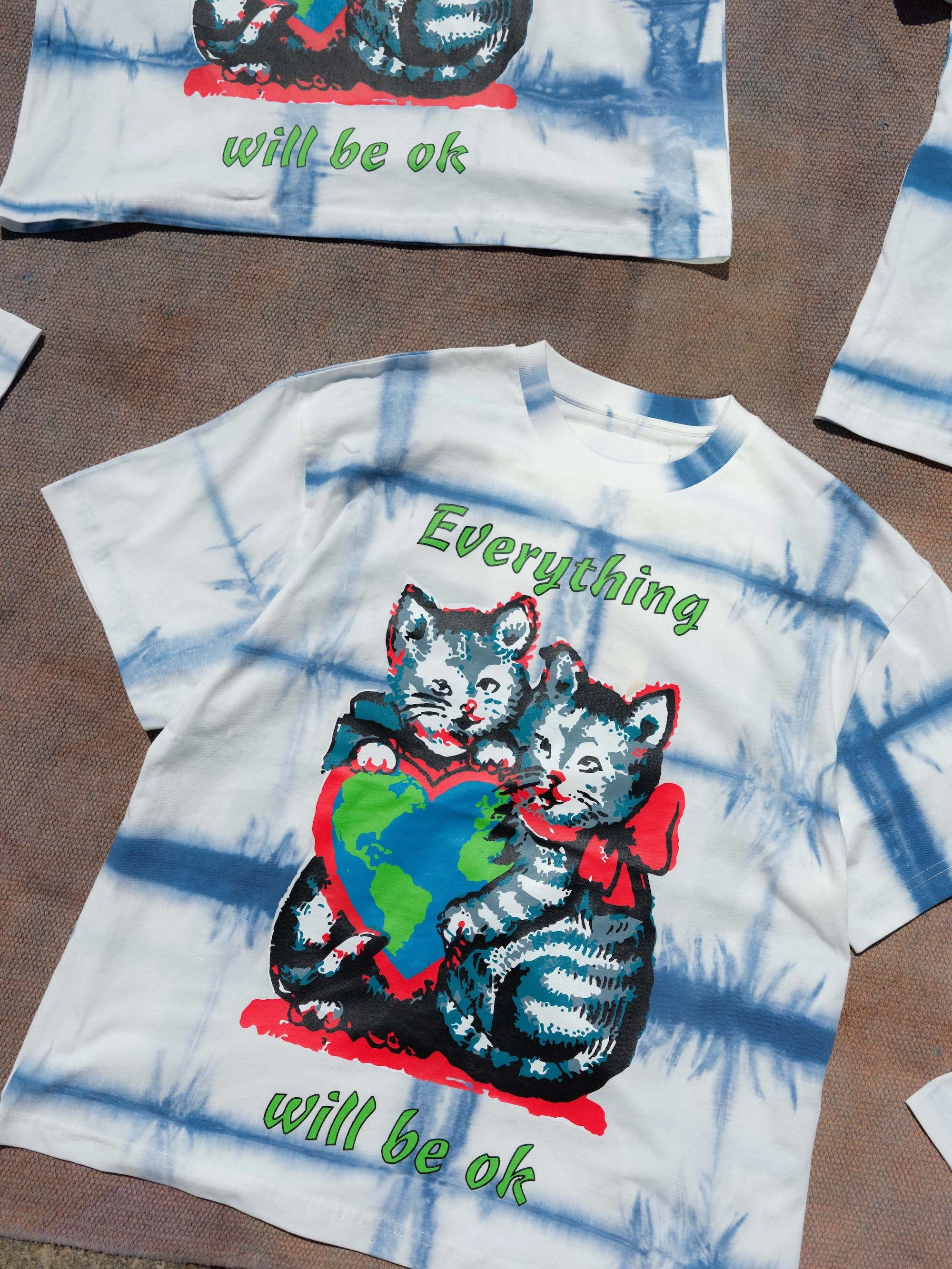 back to school Grateful Tee SS - Indigo Kitten Courage