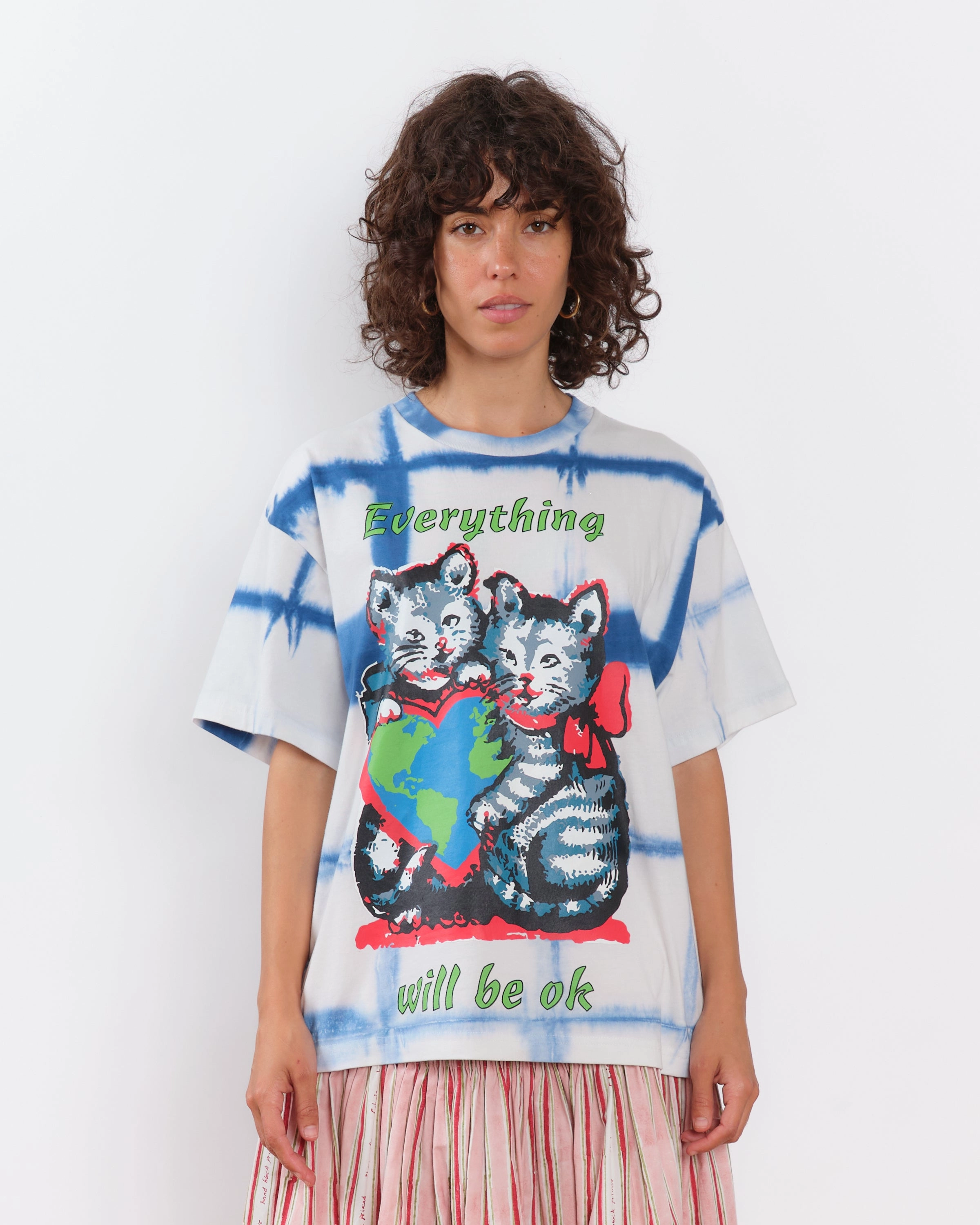 Grateful Tee SS - Indigo Kitten Courage Sustainable Fibers Versatile Layering