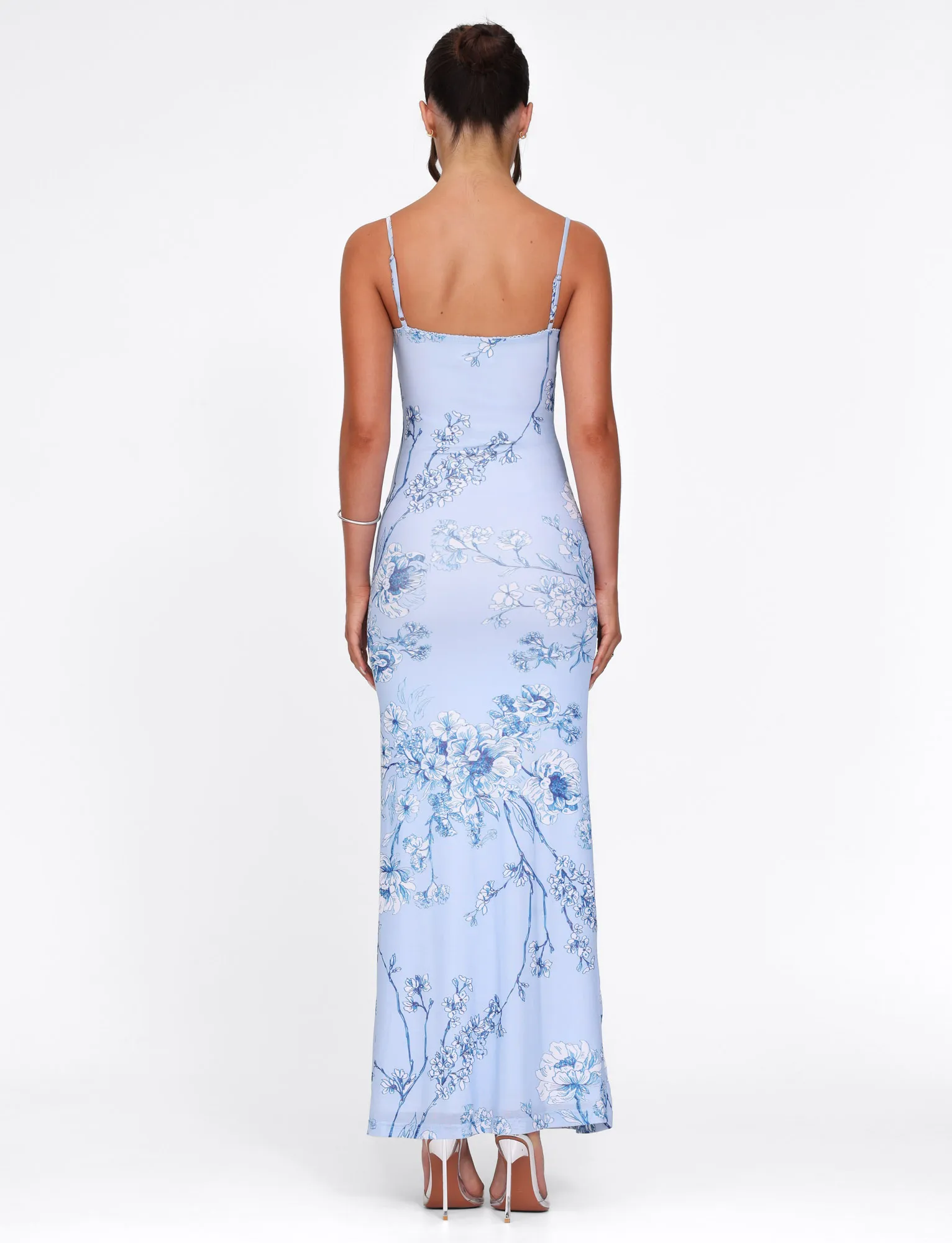 JULIANNA DRESS - BLUE : FLORAL : CERAMIC FLORAL Versatile party outfit