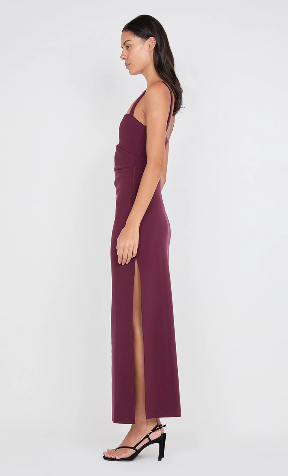 Simple Mood LEORA TUCK MAXI DRESS - PLUM