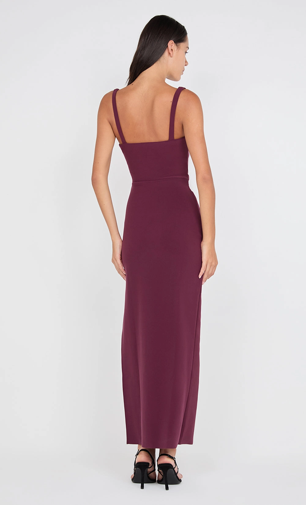 LEORA TUCK MAXI DRESS - PLUM Sage Glow Drawstring-Waist