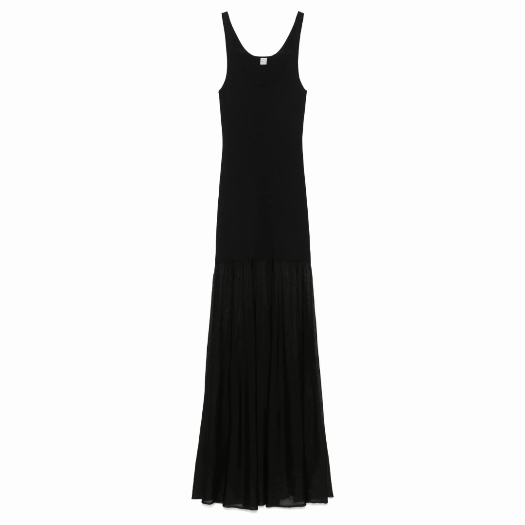 Evening Tank Dress Solid-color Figure-Skimming