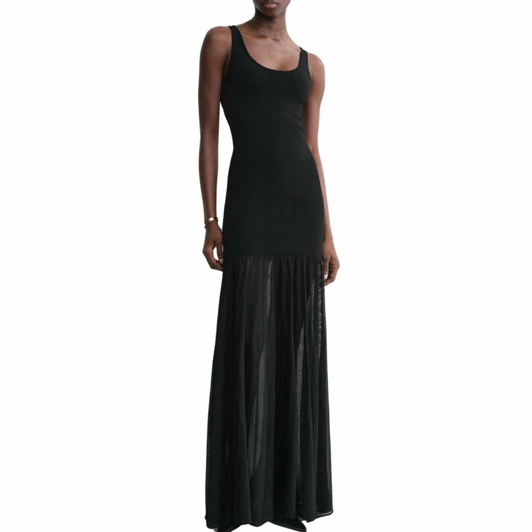 Chic Waistband Evening Tank Dress