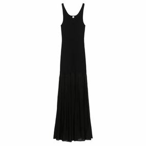 Evening Tank Dress Solid-color Figure-Skimming