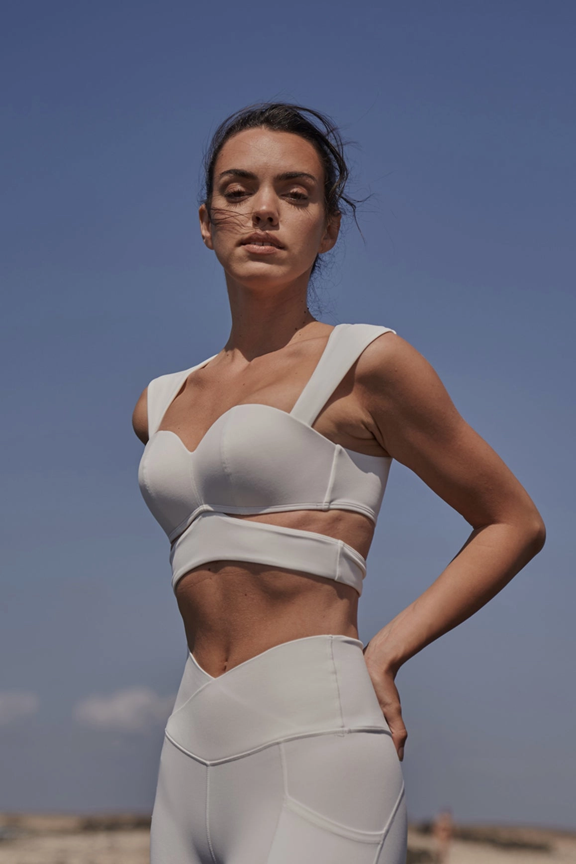 Elegant Corset Sports Bra Ribbed waistband Odor-resistant
