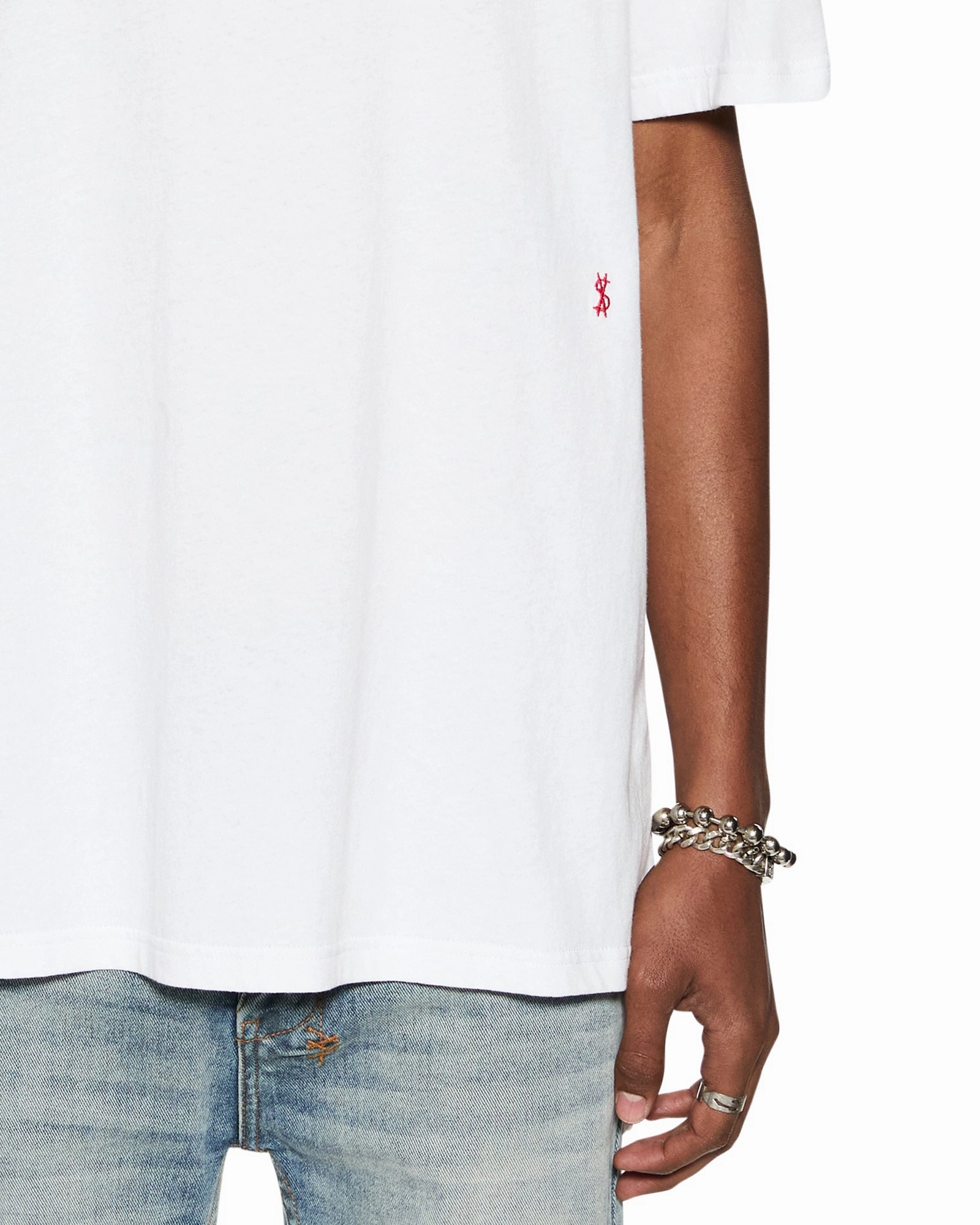 4X4 BIGGIE SS TEE WHITE/RED Weekend Comfort Wear