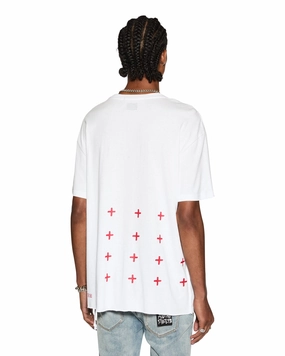 MoistureControlFibers Biodegradable Options 4X4 BIGGIE SS TEE WHITE/RED