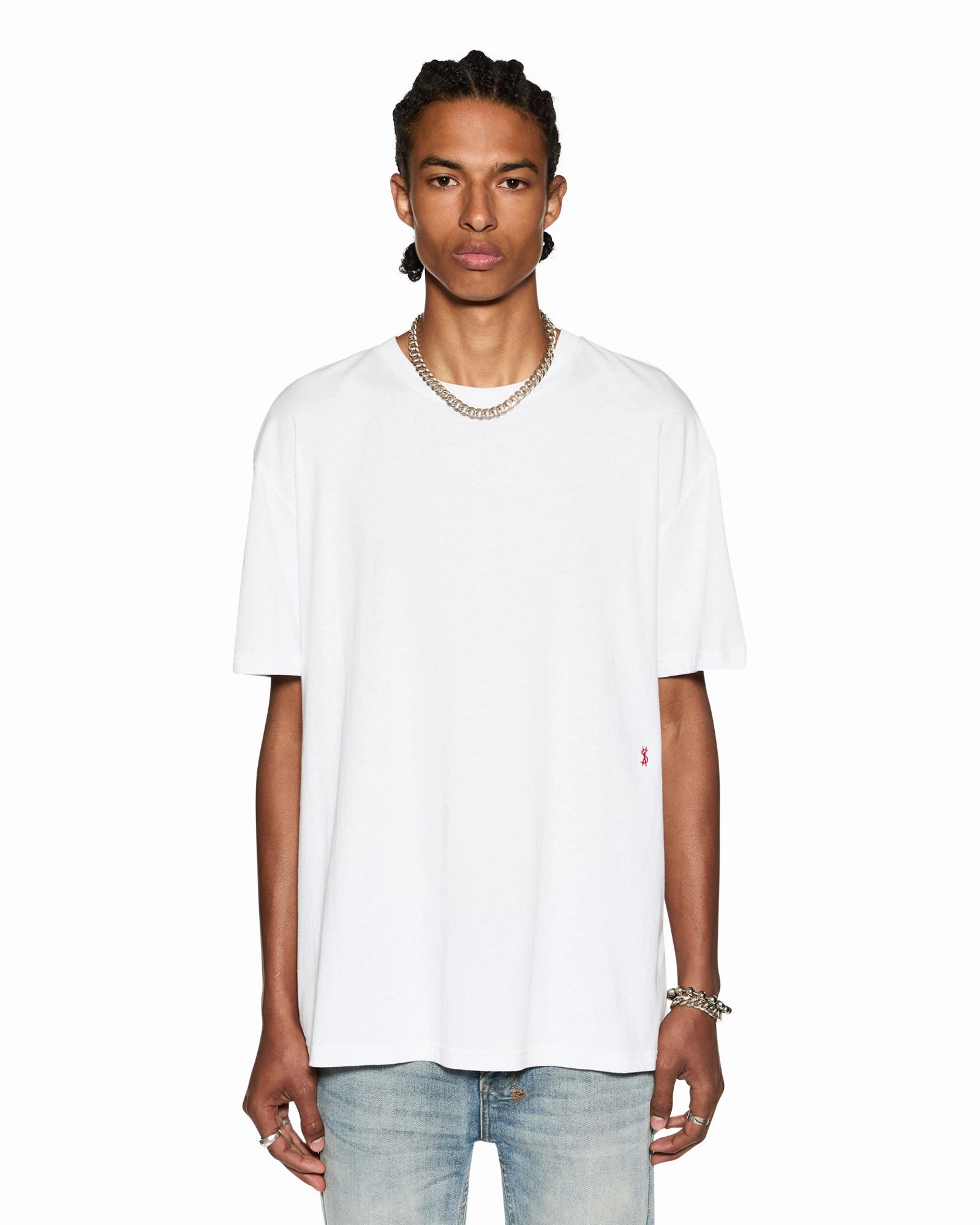 Comfy Stretch Fit Quick Access 4X4 BIGGIE SS TEE WHITE/RED