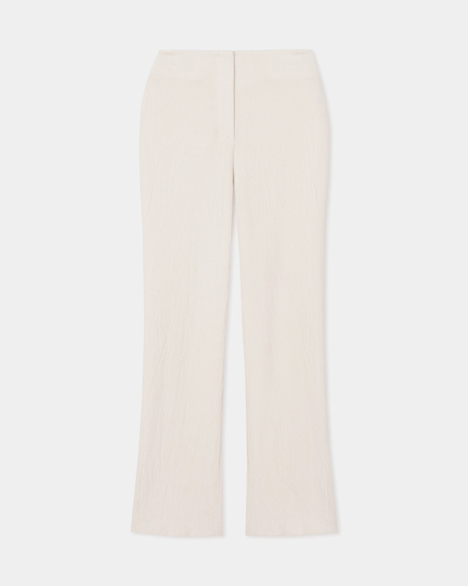 Flexible Material Compact Pack Shera - Crepe Melange Pants - Creme