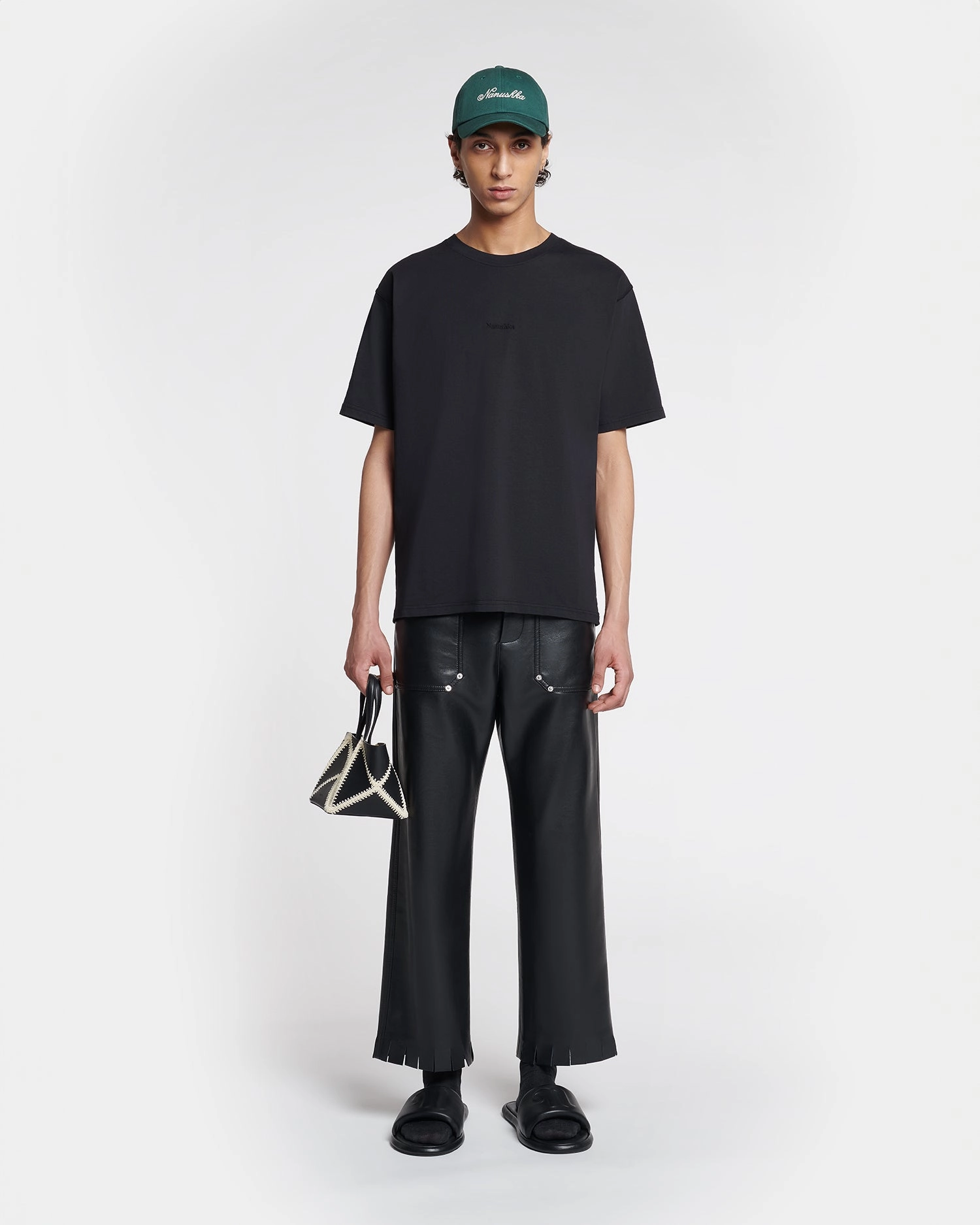 Reece - Embroidered Cotton-Jersey T-Shirt - Black WaterRepellent Coating
