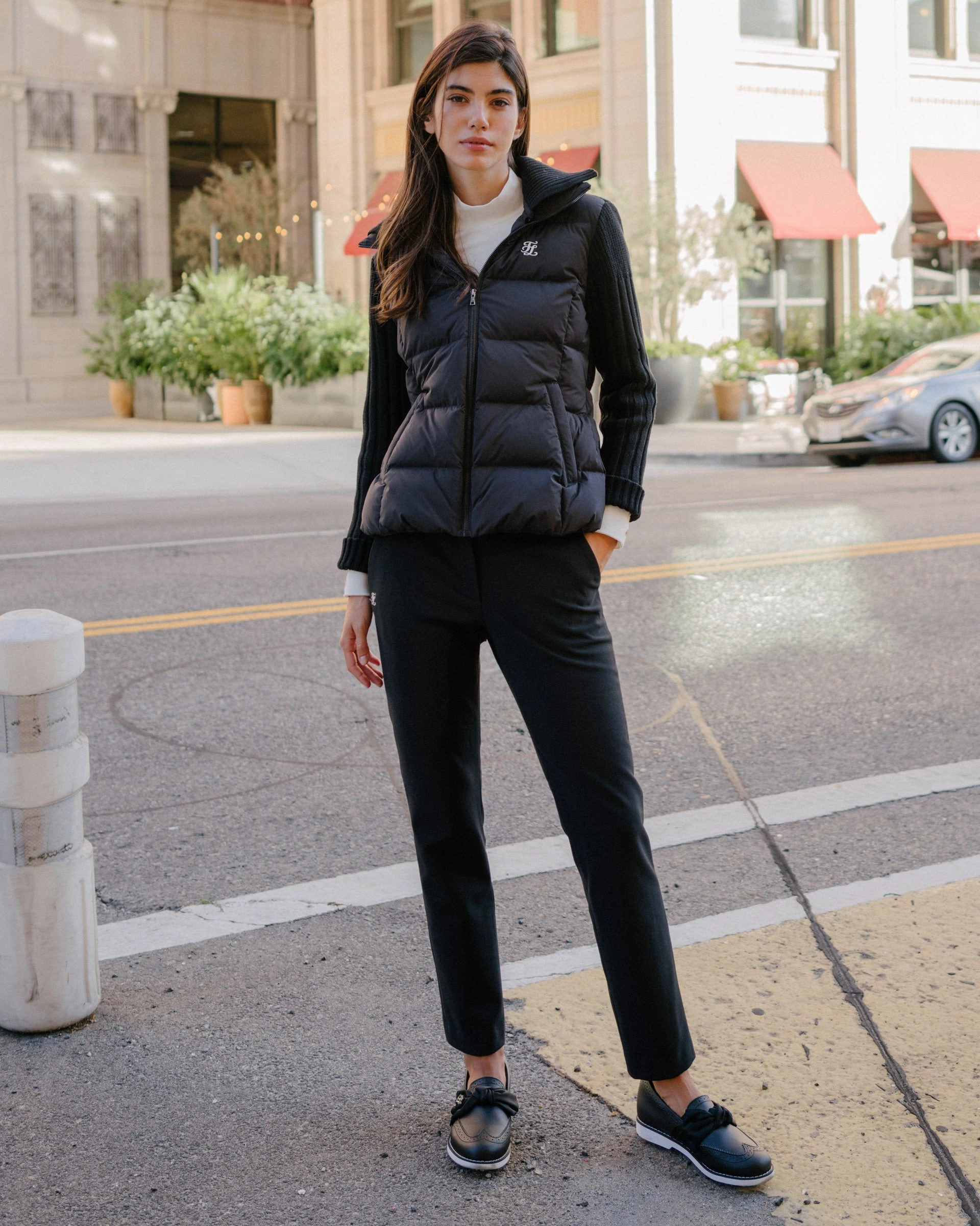 Fair Liar High waist Slim Fit Pants - Black Relaxed Vibe Ripstop Fabric Technology