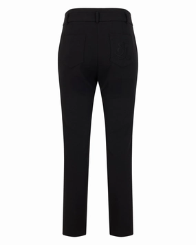 Relaxed Cut Stain Resistant Fair Liar High waist Slim Fit Pants - Black