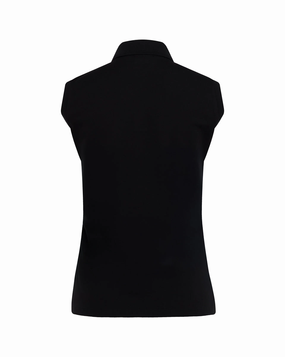 FlexibleLayeredConstruction Fair Liar loose fit polo sleeveless t-shirt - Black