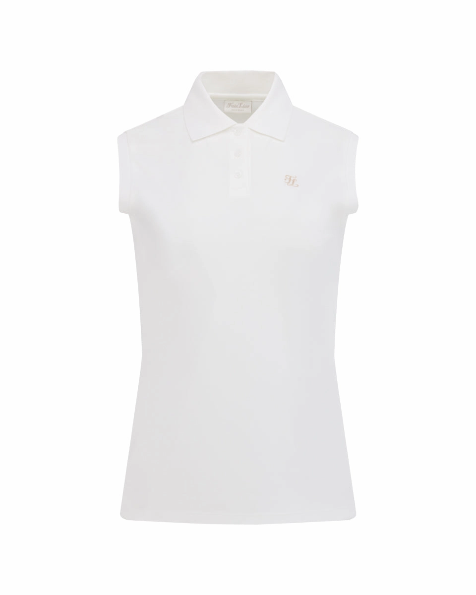 Fair Liar loose fit polo sleeveless t-shirt - White QuickDry Performance Stretch Fit Top