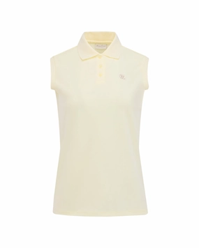 Fair Liar loose fit polo sleeveless t-shirt - Yellow NoRoll Hem Technology SleevelessOption