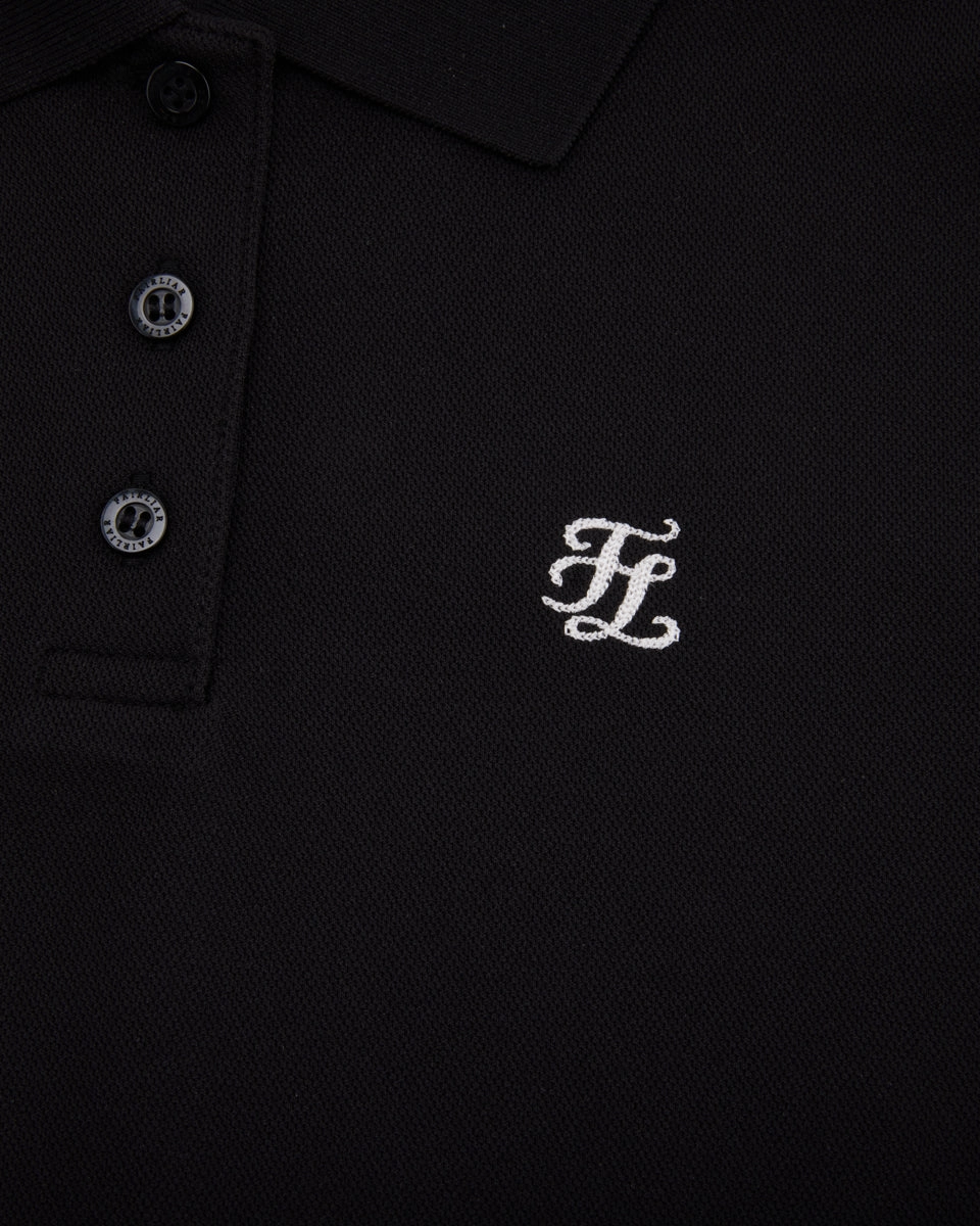 Fair Liar loose fit polo t-shirt - Black Modern Silhouette