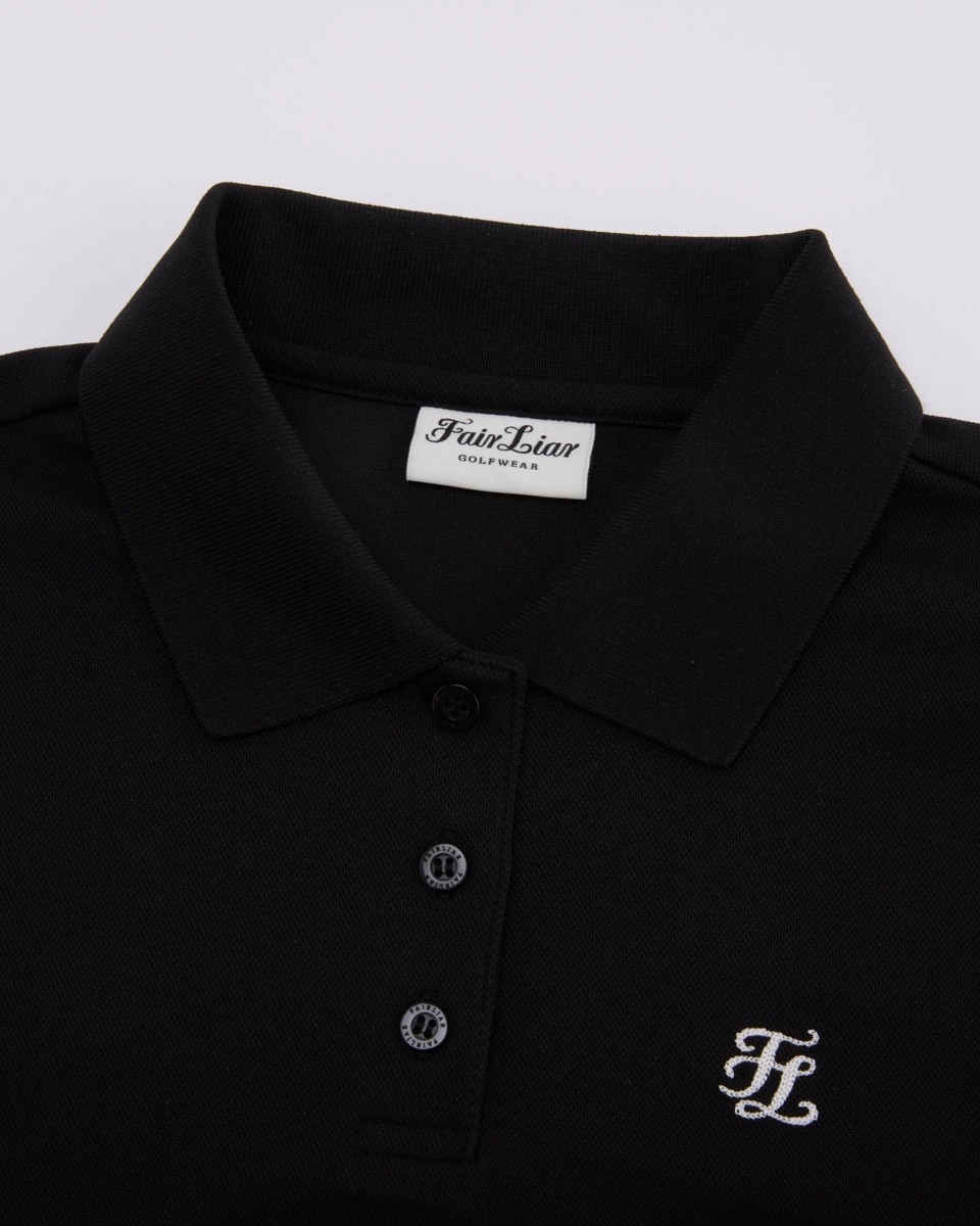 Fair Liar loose fit polo t-shirt - Black Casual Fit