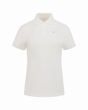 Soft Hoodie FlexibleKnit Fair Liar loose fit polo t-shirt - White