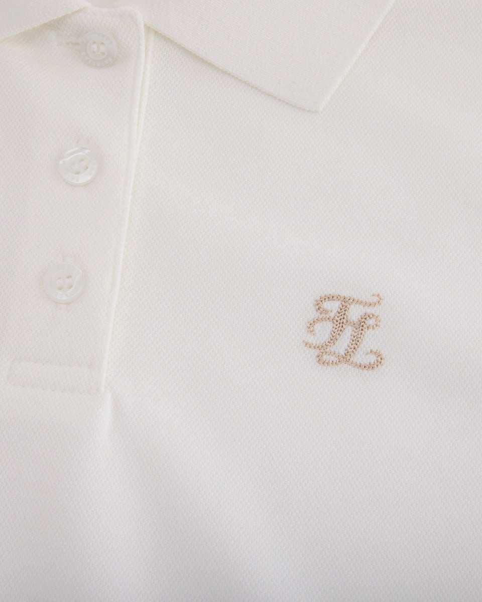 BreathableMoistureBarrier AntiPilling Finish Fair Liar loose fit polo t-shirt - White