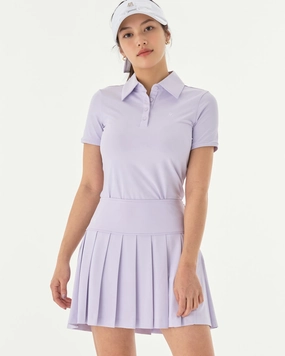 Fair Liar Performance Pleated Skirt - Lavender Curvy Fit Modern Tones