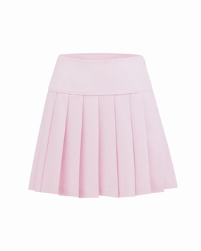 Fair Liar Performance Pleated Skirt - Pink Comfort Wear Aesthetic Look