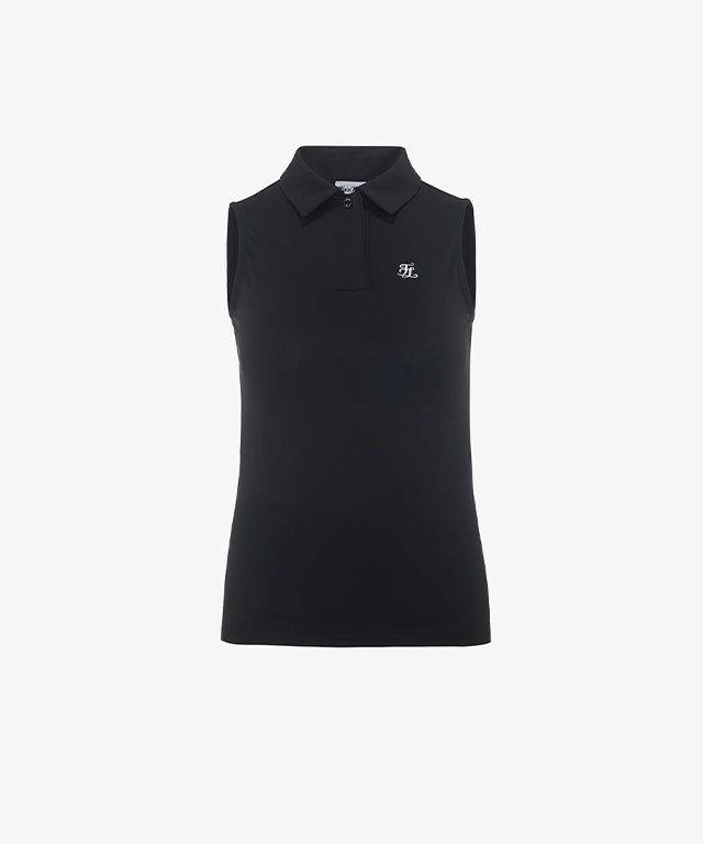Yarn Dyed Pattern Cloth Lightweight Weave Material FAIRLIAR Y-Collared Sleeveless T-shirt (Black)