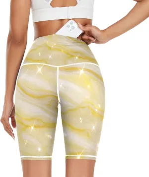 Fake Glitter Marble Grain Gold High Waist Yoga Leggings for Women Gym Clothes Leggings Butt Lifting mallas para Mujer Cintura alta Large