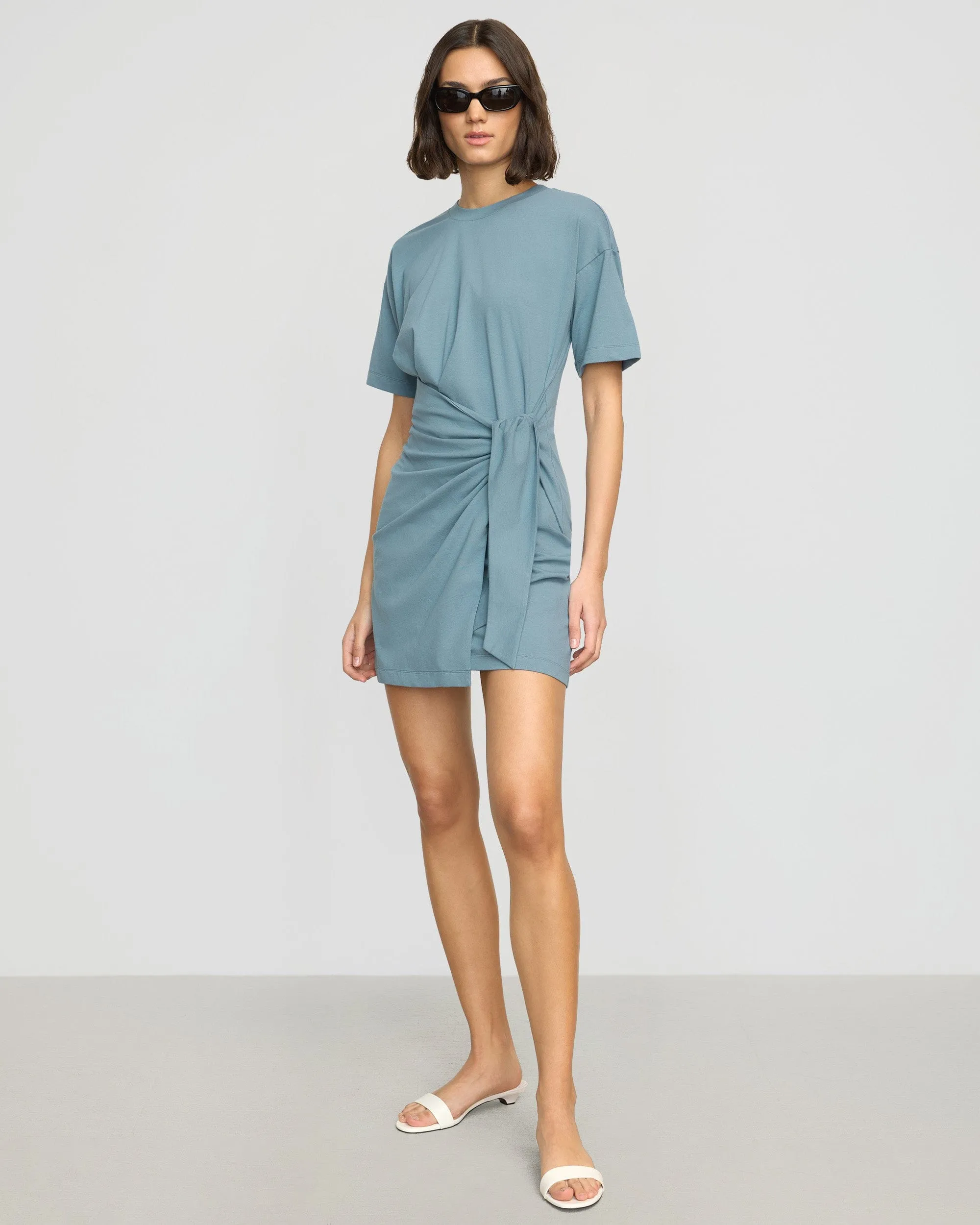 Breathable Material Light Weight Fallon Organic Cotton T-Shirt Wrap Dress
