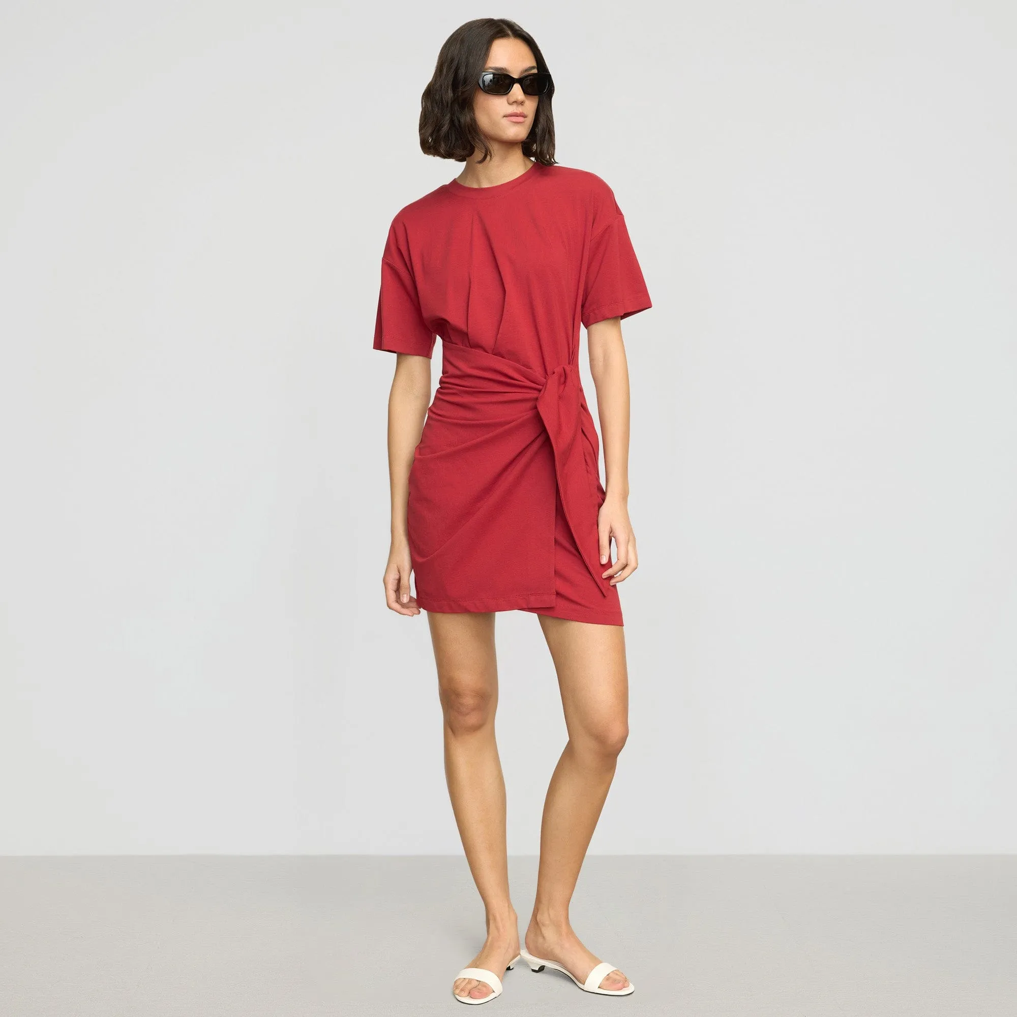Graduation-Event Relaxed Style Wear Fallon Organic Cotton T-Shirt Wrap Dress