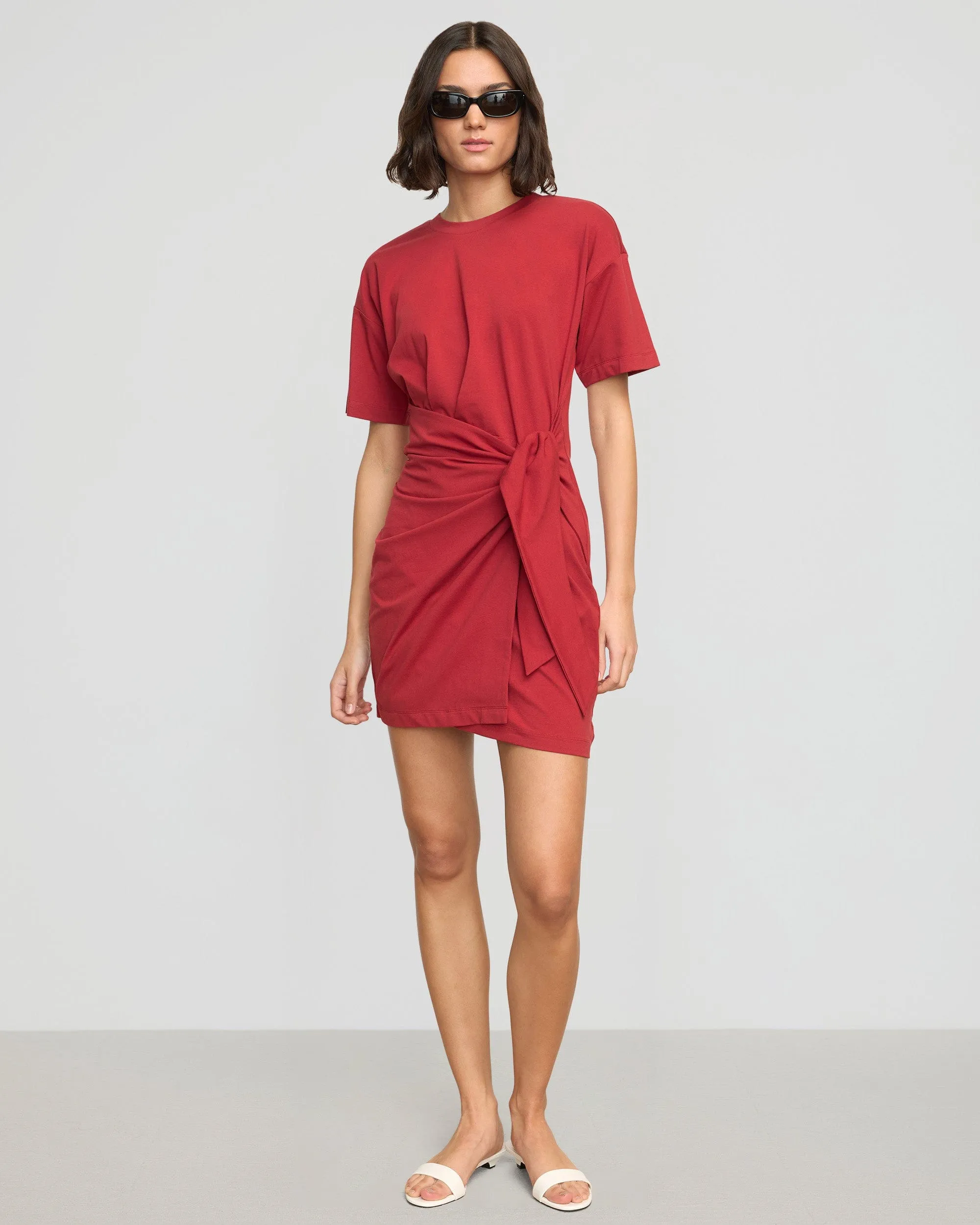 Fallon Organic Cotton T-Shirt Wrap Dress Slim-fit Night Style