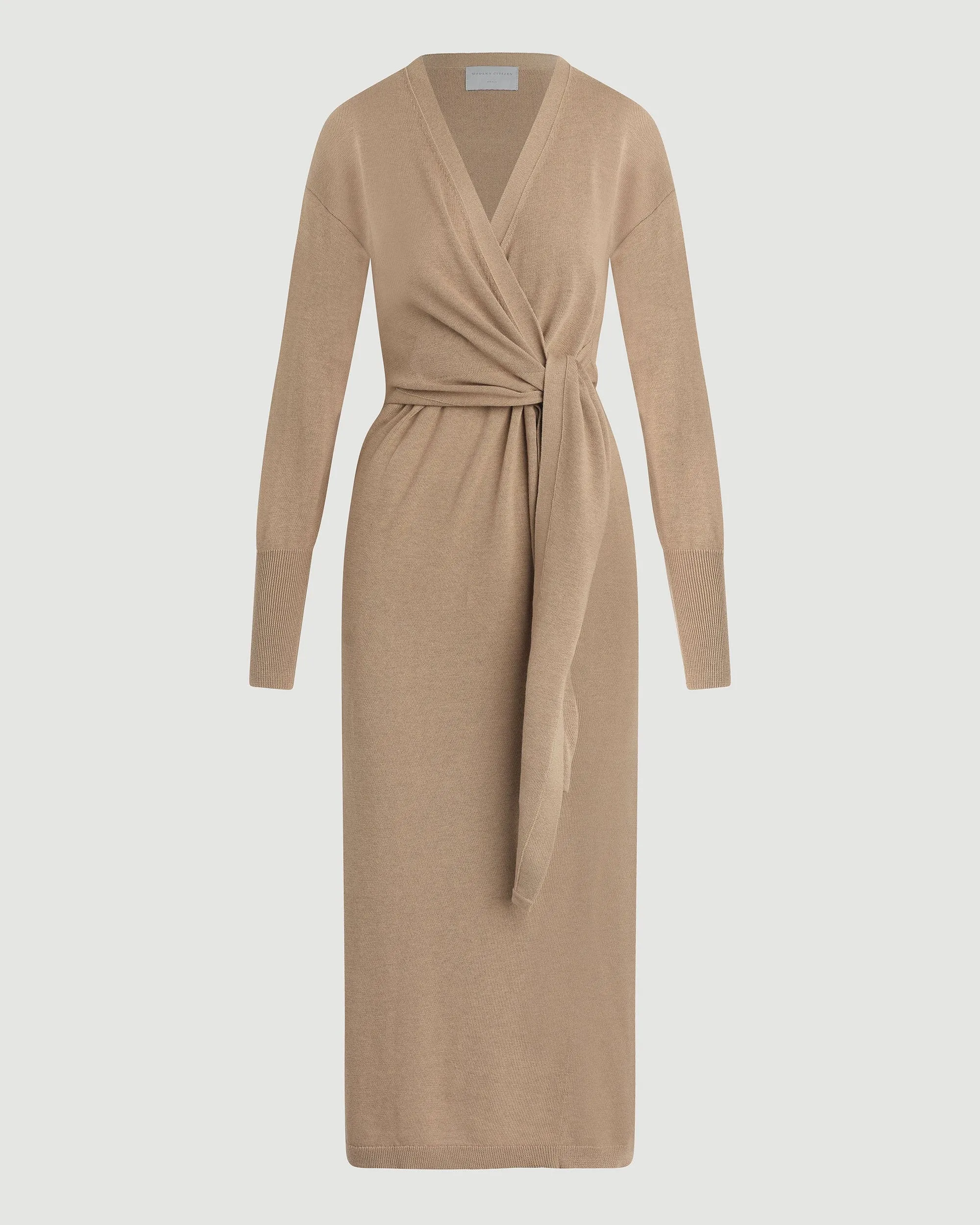 Sleek Comfort Timeless Comfort Wear Linden Front-Wrap Sweater Dress (Petite)
