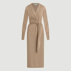 Linden Front-Wrap Sweater Dress (Petite) Stain-Guard-Finish