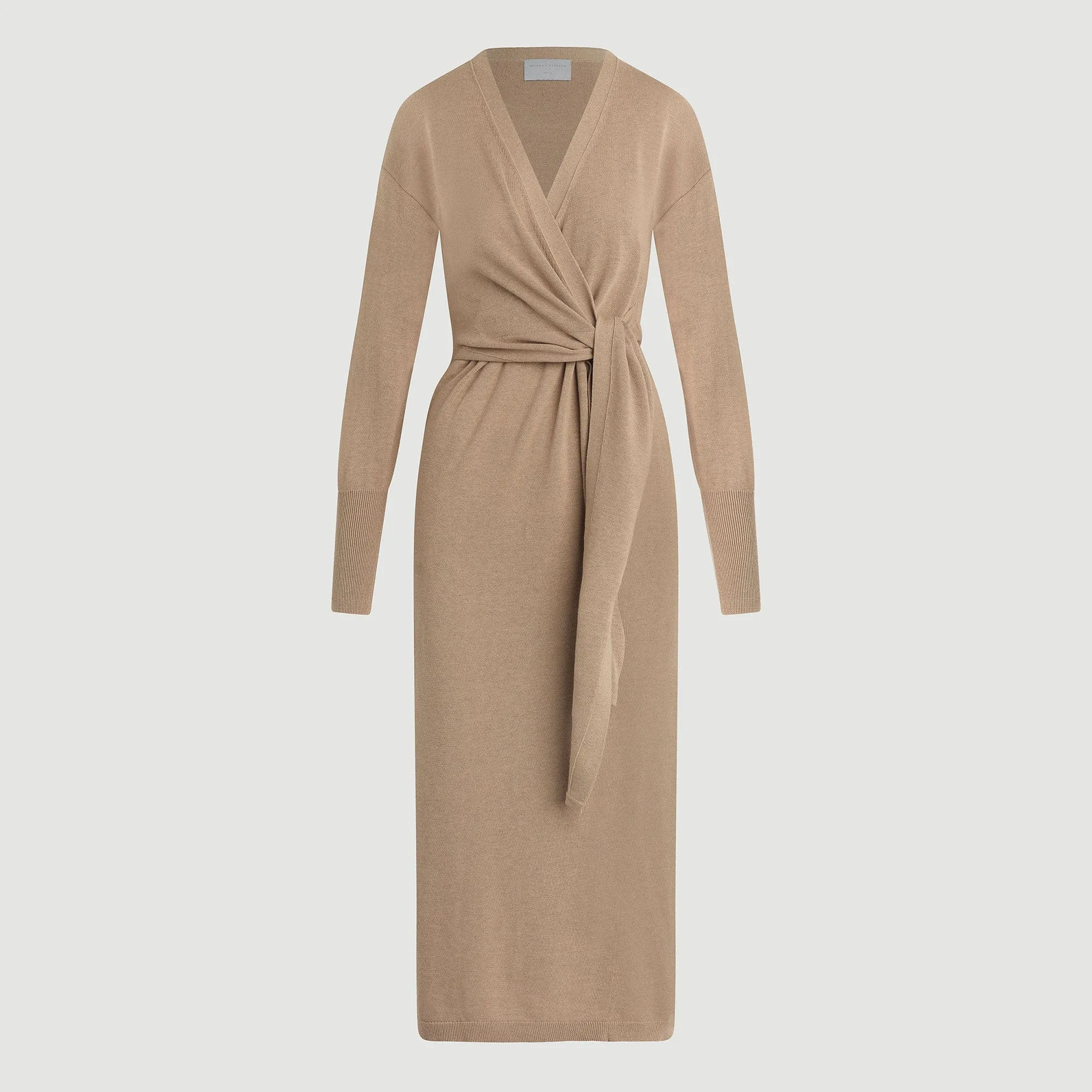Lightweight Comfort Linden Front-Wrap Sweater Dress (Petite)