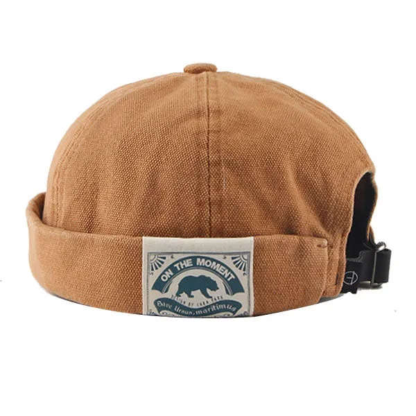 Fashion Men Docker Cap Skullcap Retro Sailor Cap Beanie Hats Men Women Warm Bucket Cap Brimless Hat Skullcap Bonnet Dad Caps
