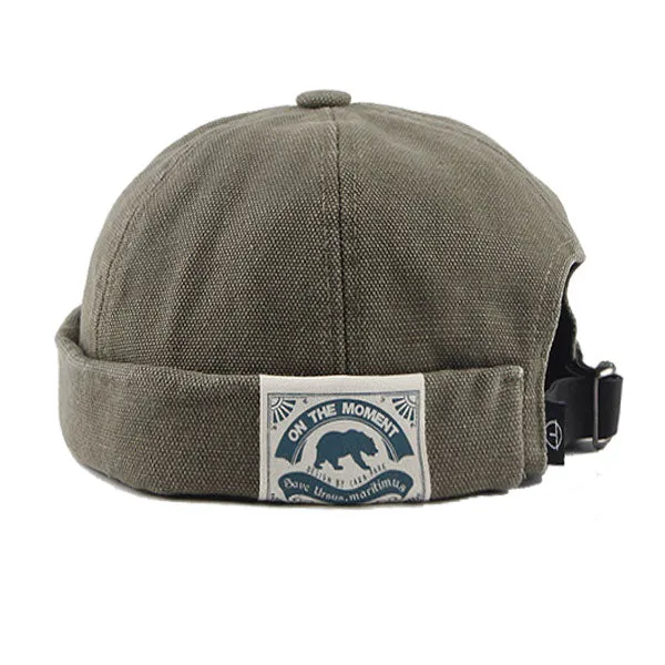 Fashion Men Docker Cap Skullcap Retro Sailor Cap Beanie Hats Men Women Warm Bucket Cap Brimless Hat Skullcap Bonnet Dad Caps