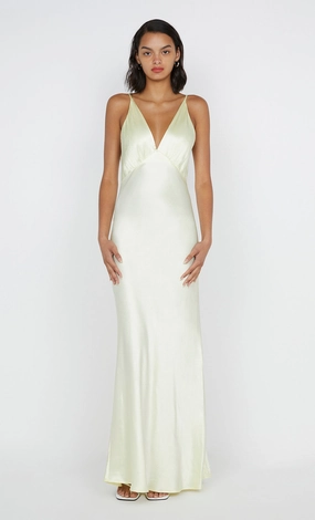 and Effortless fit dress. MOON DANCE V MAXI DRESS - ICE YELLOW