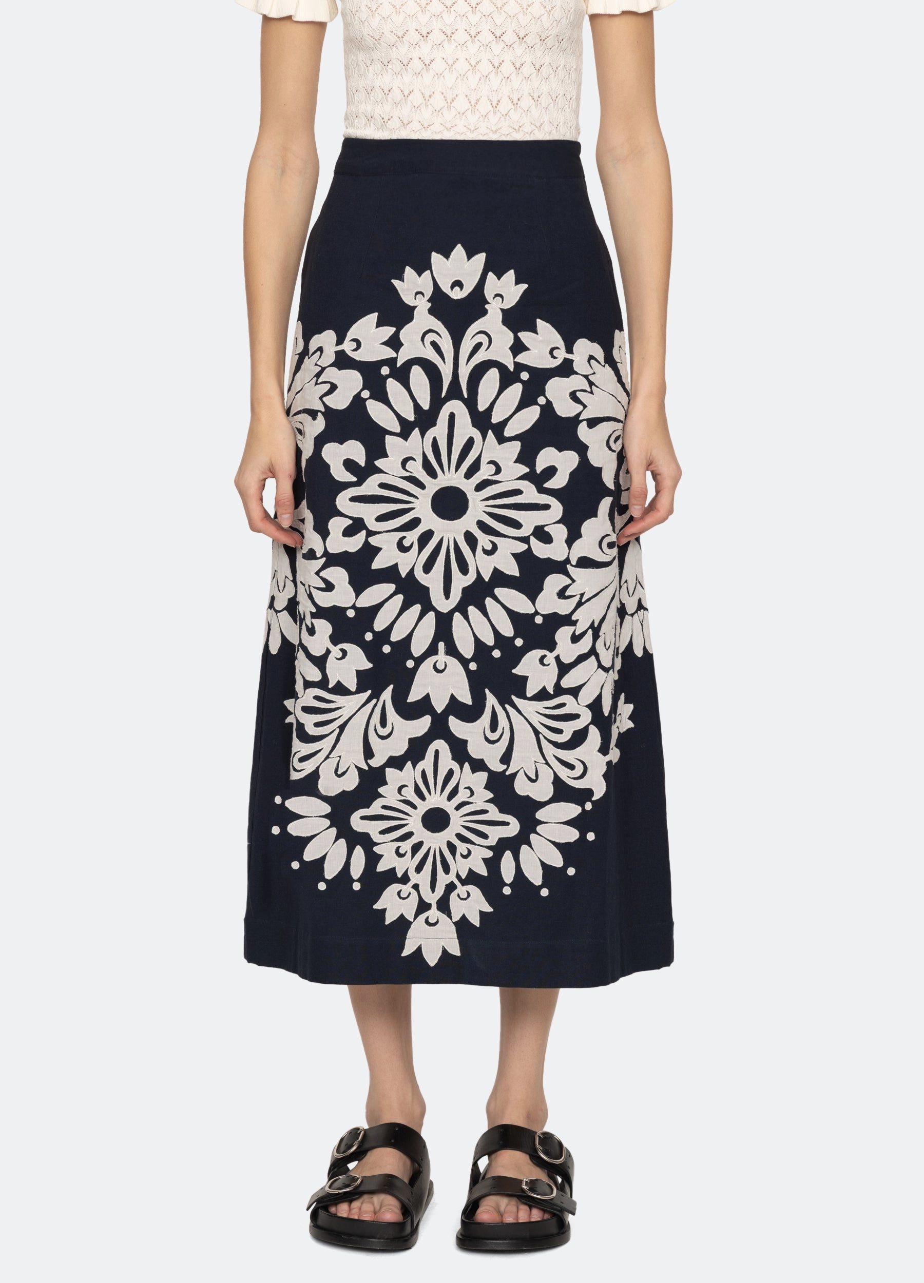 Liliana Skirt Decorative stitching Quick-Dry Fabric