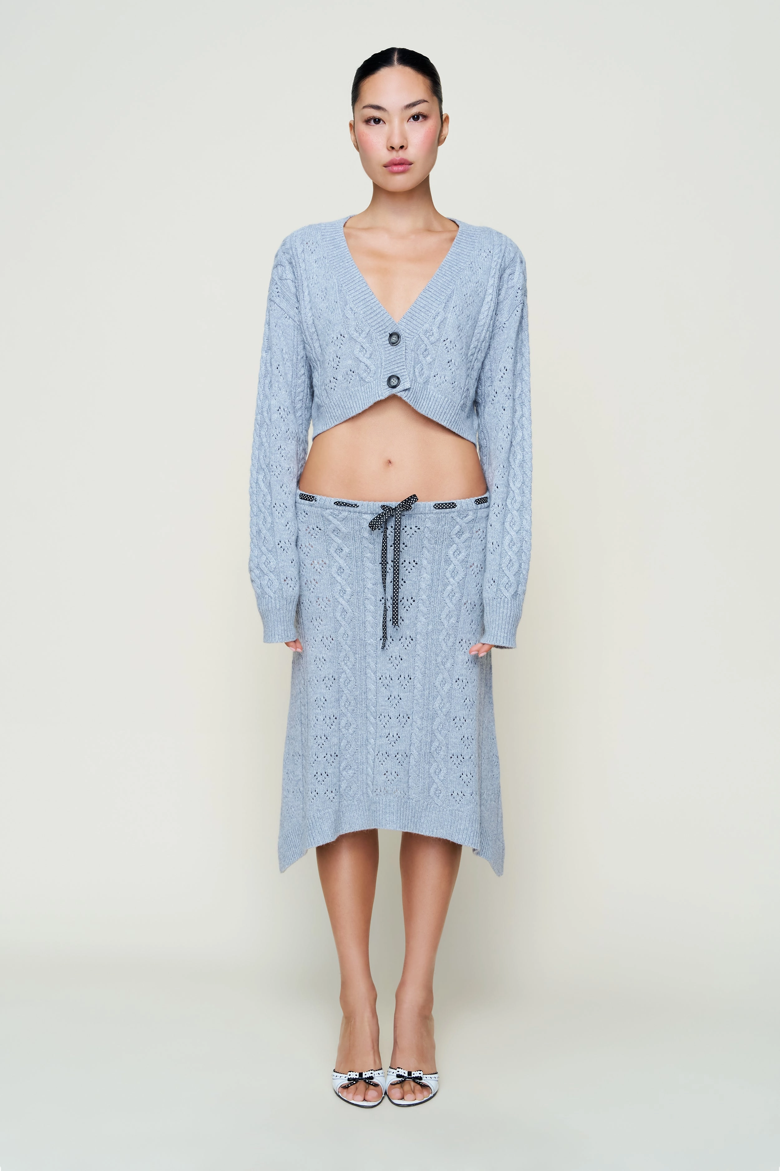 Noah Wool Cable Crop Cardigan Weekend Ready