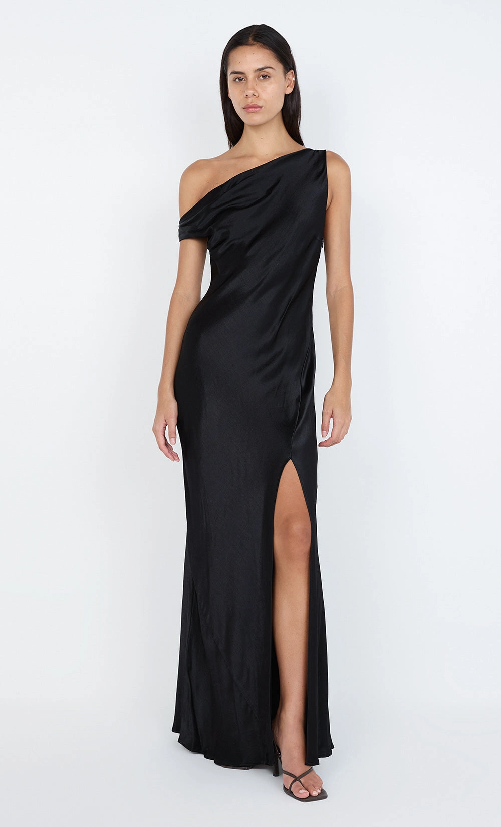 SOL ASYM DRESS - BLACK Open Back Dark Tones