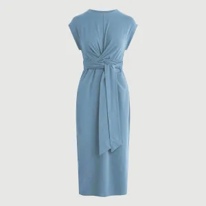 Fei Tie-Front Organic Cotton Dress (Petite) Comfortable Layering