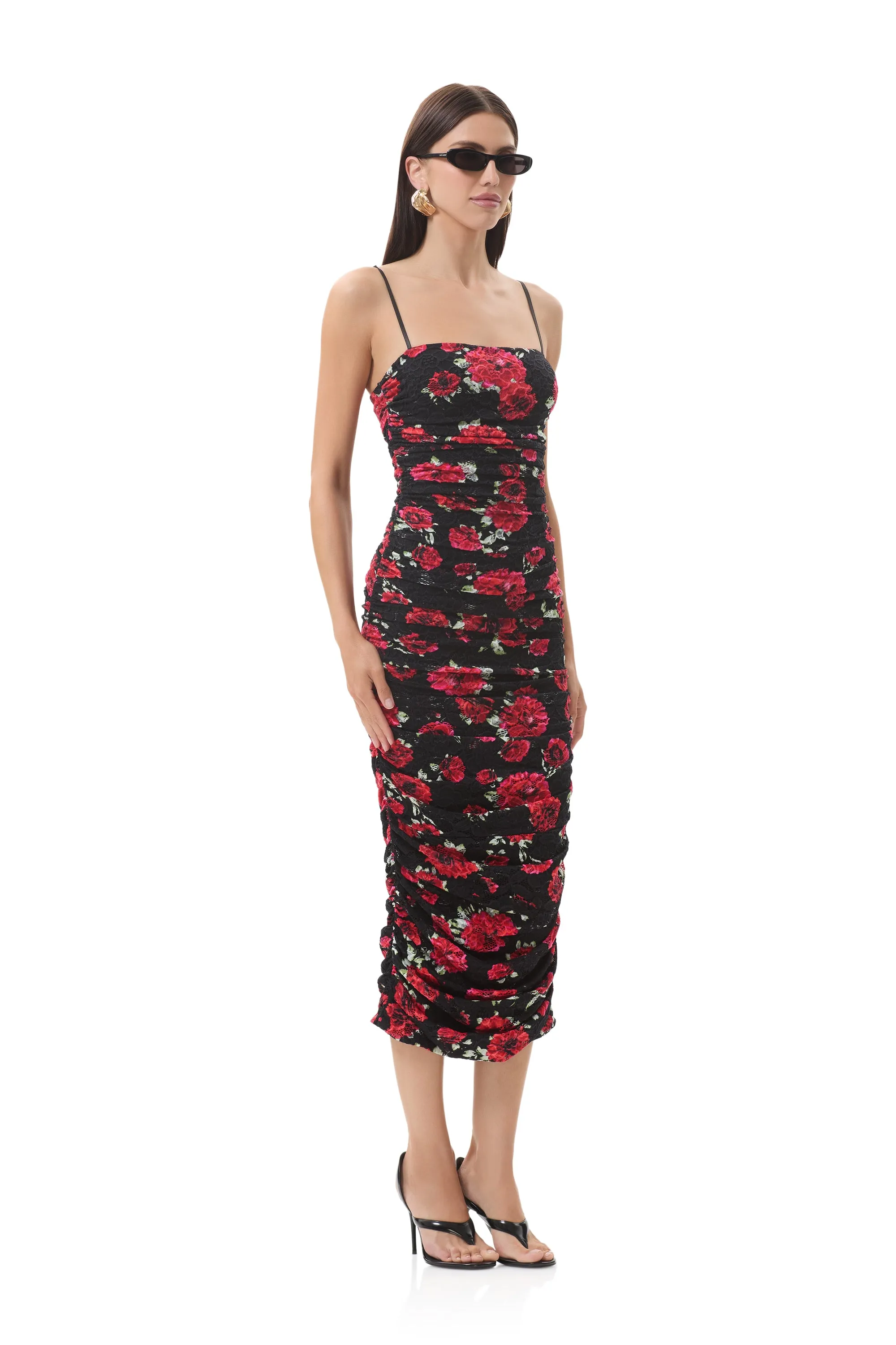 Hazel Crochet Lace Dress - Painted Roses Vibrant Layer Understated Elegance