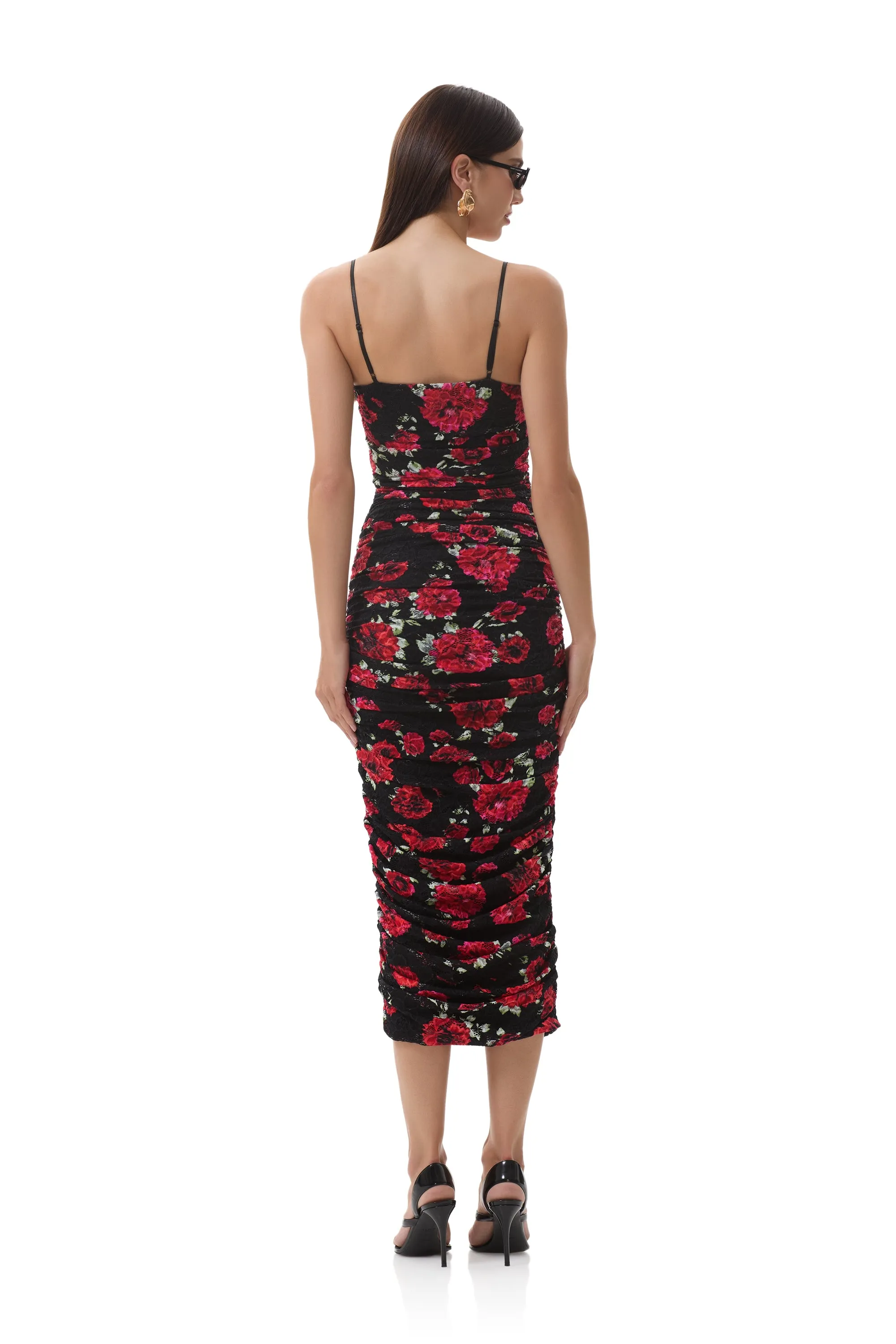 Hazel Crochet Lace Dress - Painted Roses Soft Pleats Tear-resistant
