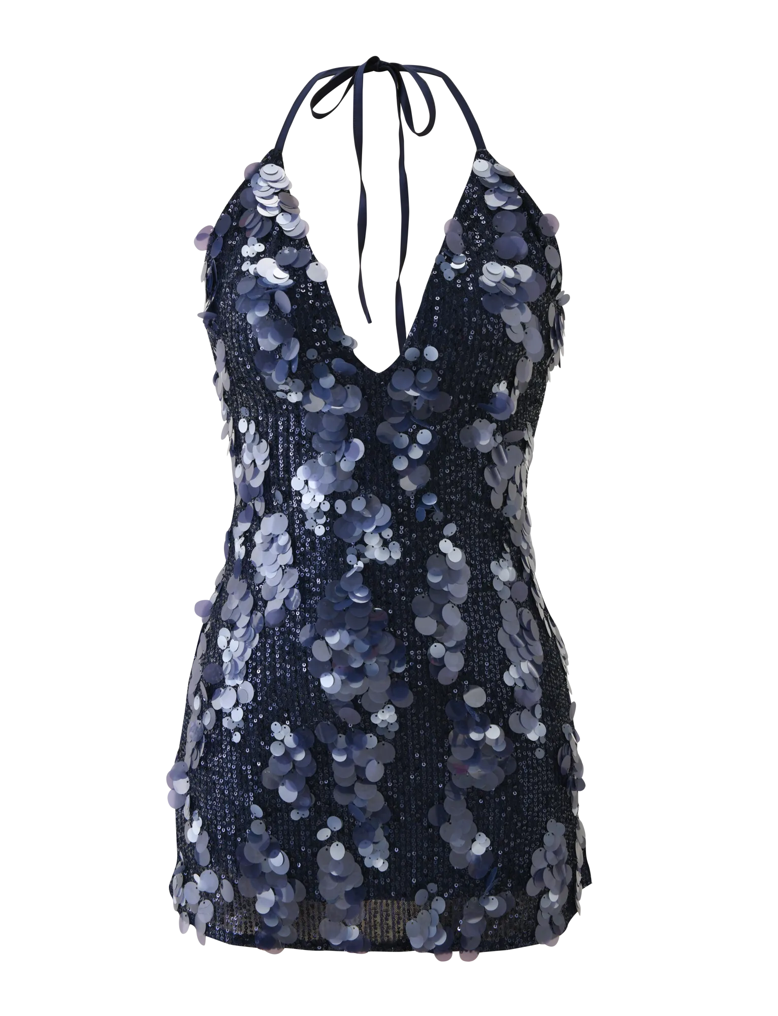 Easy Wrap ZANA MINI DRESS - NAVY SEQUIN