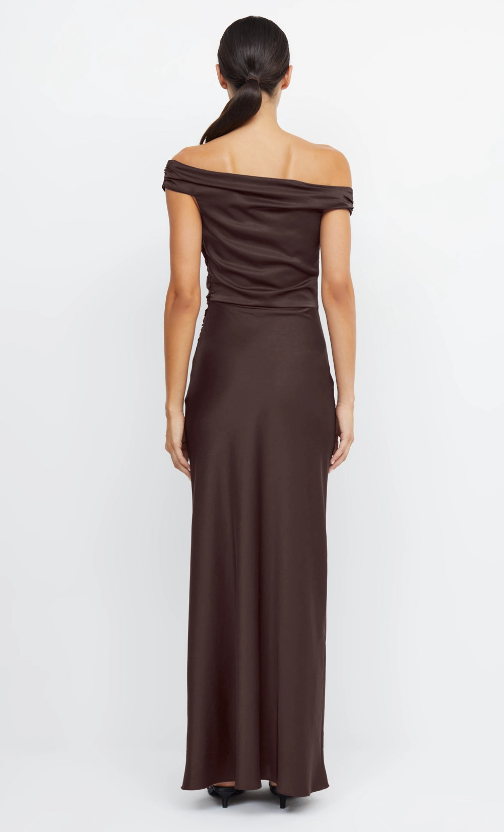 Functional-Design ETERNITY OFF SHOULDER MAXI - DARK CHOCOLATE