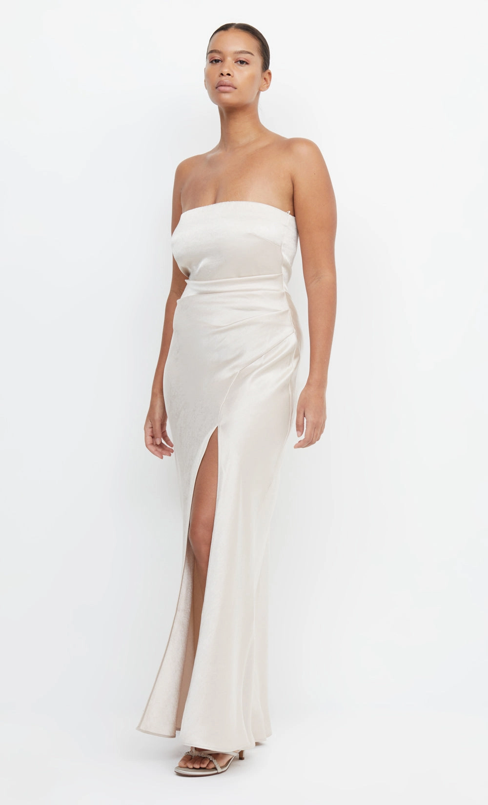 Festive Wear THE DREAMER STRAPLESS DRESS - SAND