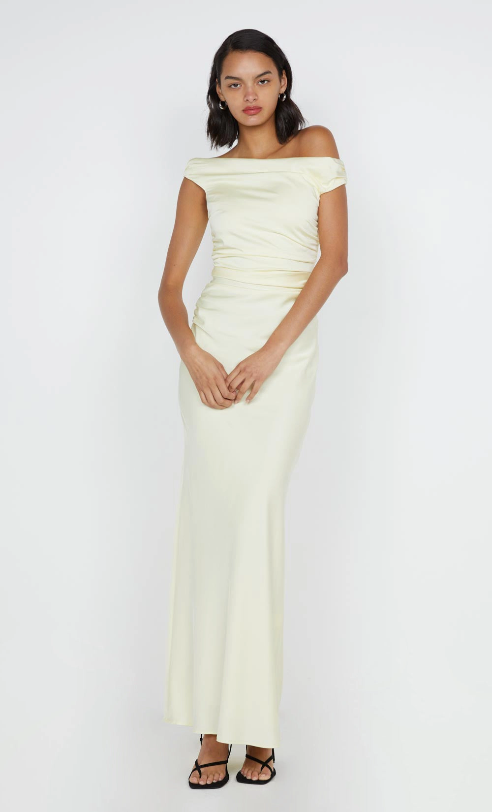 ETERNITY OFF SHOULDER MAXI - ICE YELLOW Smooth-Finish Art Soul