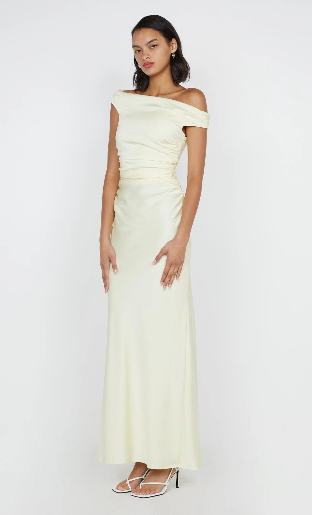 ETERNITY OFF SHOULDER MAXI - ICE YELLOW Warm Undertone