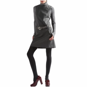 Jersey Pinafore Mini Dress Relaxed Design Removable-Straps