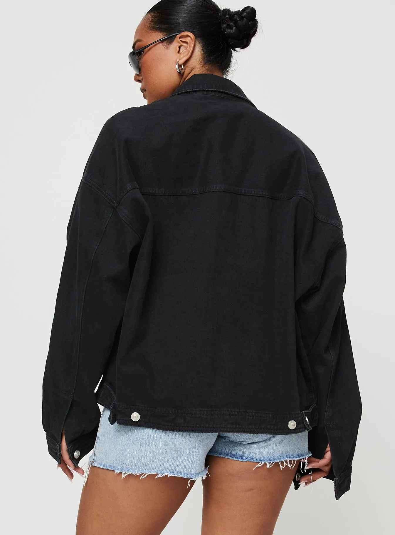 Fashionkova Kier Oversized Jacket Denim Black