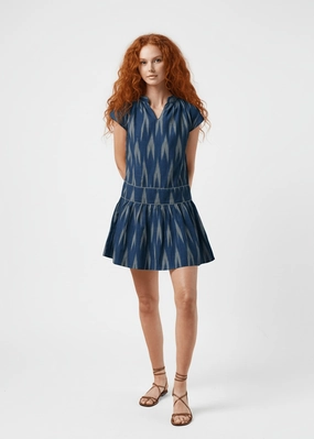 Dani Ikat Dress Blue High-Fashion